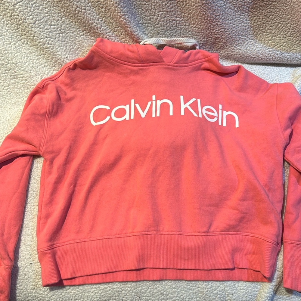 Bright Pink Calvin Klein hoodie